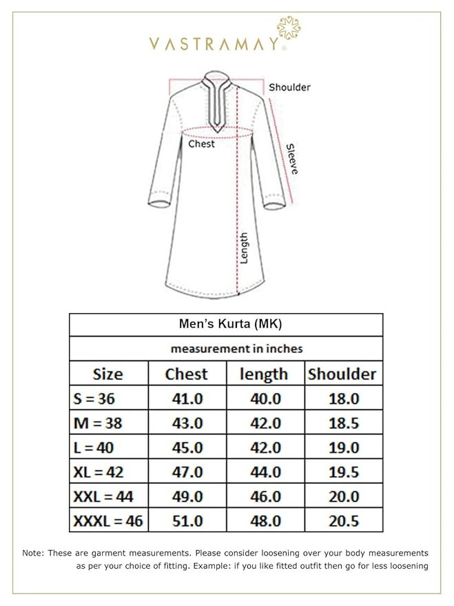 VASTRAMAY Men Cotton Regular Fit Kurta - Image 7